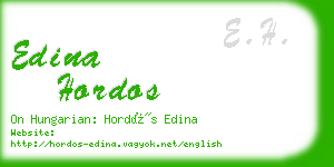 edina hordos business card